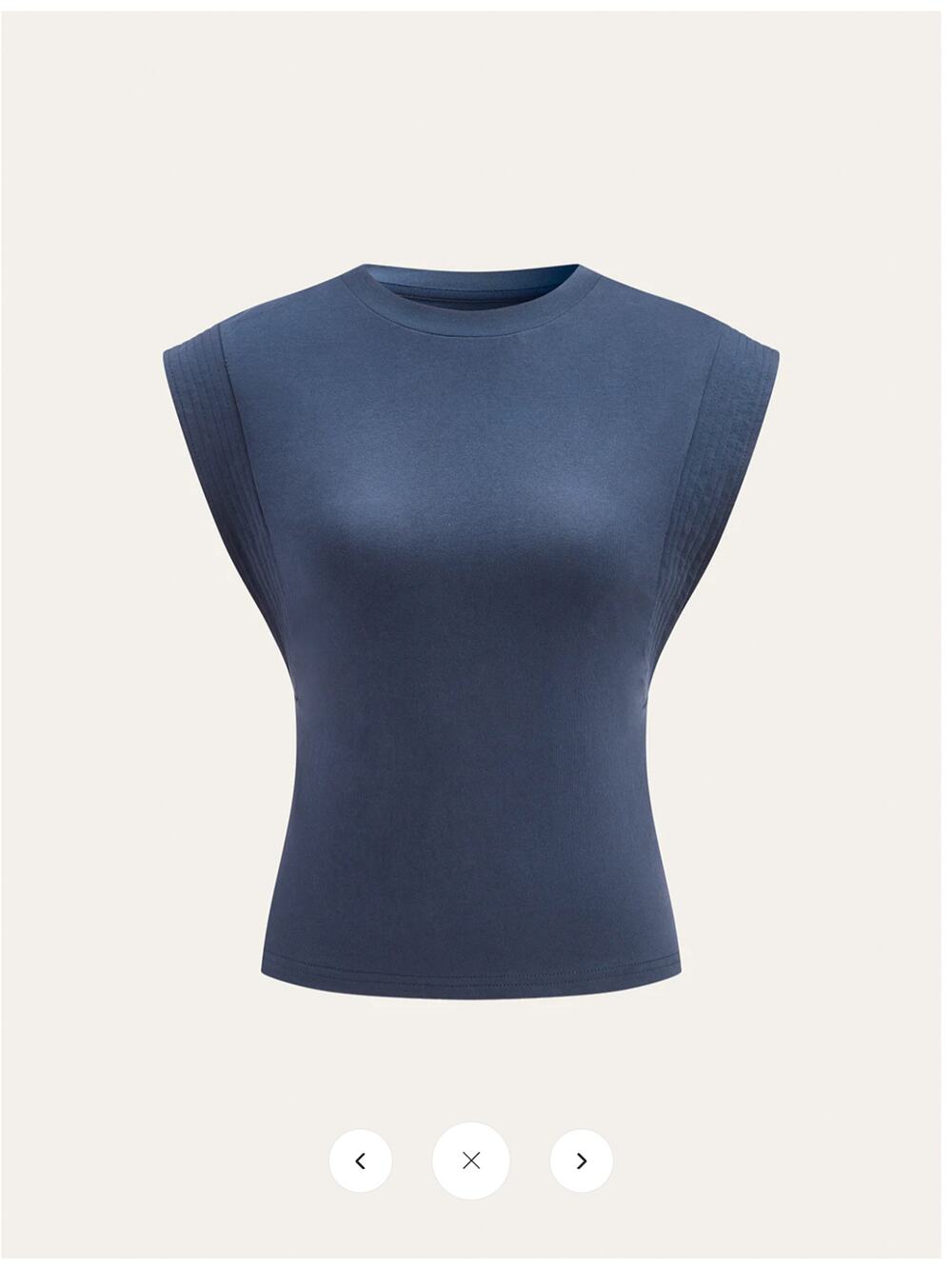 NWT Commense Cotton Crew Neck Sleeveless Top Sz M